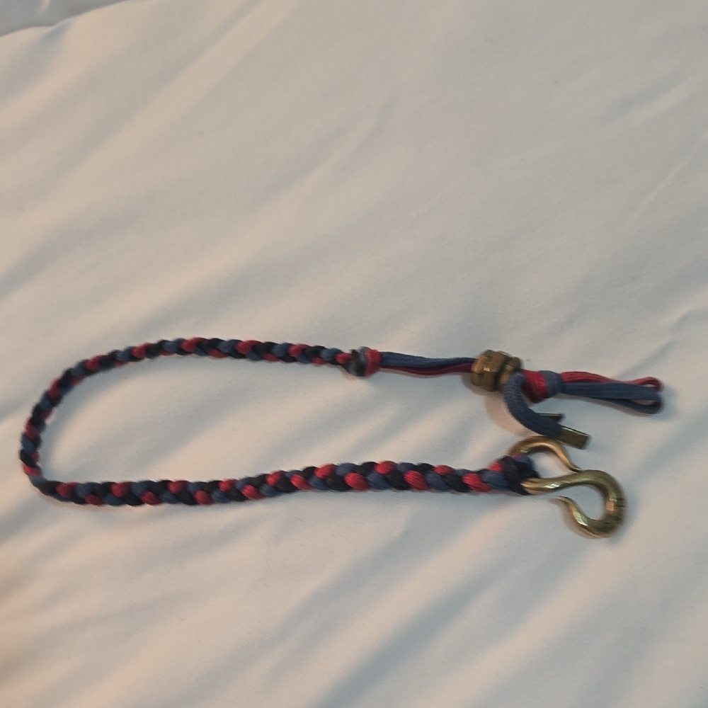 Giles & Brothers Braided Red and Blue Wrap Bracelet